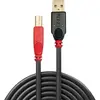 Lindy 42761 câble USB USB 2.0 10 m USB A USB B Noir, Rouge