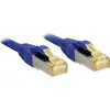 LINDY Câble réseau Cat.7 S/FTP, cuvire, LSOH, 600MHz, Bleu, 15m