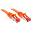 LINDY Câble réseau Cat.6 S/FTP, cuivre, 250MHz, Orange, 0,3m