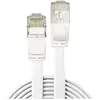 Lindy Câble réseau Plat Cat.6A U/FTP, Blanc, 2m