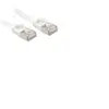 LINDY Câble réseau Plat Cat.6A U/FTP, Blanc, 0,3m