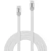 Lindy Câble réseau Plat Patch Cat.6 U/UTP, cuivre, Blanc, 0,3m