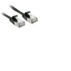 Lindy - Cat.6A u/ftp Flat Patch Cable black 1m