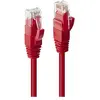 LINDY Premium - Cordon de raccordement - RJ-45 (M) pour RJ-45 (M) - 30 cm - UTP - CAT 6 - sans halogène, sans crochet - rouge