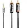 LINDY Câble Audio Jack 3.5mm vers RCA - Cromo Line - 10m