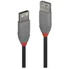 Lindy - 36701 - 0,5 m - usb a - usb a - 2.0 - 480 Mbit/s - Noir - Gris