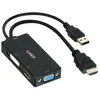 Lindy - Convertisseur vidéo - HDMI - DVI, DisplayPort, VGA - noir