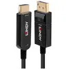 Lindy Câble Hybride Fibre Optique DisplayPort 1.2 vers HDMI 18G, 50m