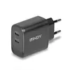 Lindy 65W USB 2 x Type C GaN Charger mit EU-Stecker (73438)