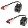 LINDY Kit extender audio stéréo- Cat.5-6 - 100m - 2x RCA
