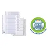 Elba - intercalaire numérique en plastique, format a4, blanc, 12 posit...