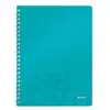 LEITZ Cahier WOW A4 - 5 x 5 - Spiralé - Couverture PP Menthe métallisée