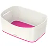 Esselte Bac de rangement LEITZ MyBox - Blanc et Rose - ABS résistant aux rayures
