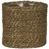 Cache-pot rond en jonc de mer marron ø19cm Scheurich