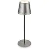 Briloner Lampe de table LED Kiki avec poser rechargeable 3.000K argent...