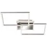 Briloner Plafonnier LED Frame à 2 lampes CCT, aluminium