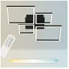 Briloner Plafonnier LED Frame, CCT, 4 lampes, noir