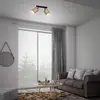 Briloner Plafonnier à spots Stofa déco étoiles, gris 2 lpes