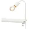 Briloner Lampe à pince Krampo Retro, bras flexible, blanche