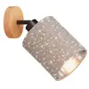 Briloner Spot mural Stofa, déco étoile, taupe, 1 lampe