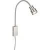 Briloner Applique LED Tusi bras flexible, nickel