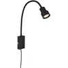 Briloner Applique LED Tusi bras flexible, noire