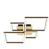 Briloner Plafonnier LED Frame, doré, intensité variable, 4 lampes