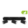 Briloner Plafonnier Isil A, noir, 3 lampes, métal, orientable