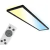 Briloner Panneau LED Tava CCT, noir, 98 x 20 cm, rétro-éclairage en plastique