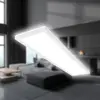 Briloner Plafonnier LED Tava, blanc, plastique, 98 cm, rétro-éclairage