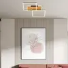 Briloner Plafonnier LED Cornice, 50x41 cm, bois, intensité variable