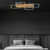 Briloner Plafonnier LED Cornice, 95x41cm, bois, télécommande