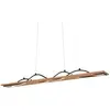 Briloner Suspension LED Vinka, 2 lampes, longueur 98 cm, couleur bois