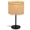 Briloner Lampe à poser Borra, paille naturelle, hauteur 42 cm