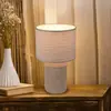 Briloner - Ino lampe de table, abat-jour en tissu, interrupteur à câbl...