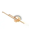 Briloner Plafonnier LED Tinka, gris clair/marron, longueur 78 cm