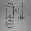 Briloner Lampe de table LED sans fil 24 cm 1W 90lm 3000K blanc chaud d...