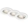 BRILONER Leuchten 7050-036 Lot de 3 spots LED encastrables à intensité...