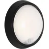 Luminaire extérieur rond LED BRILONER 12W noir avec capteur