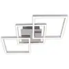 Briloner Plafonnier LED Frame step-dim chromé-alu 76x37 cm