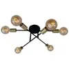 Briloner Plafonnier 3868-065 Black Steel à six lampes