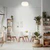 Briloner Plafonnier LED Duck, blanc, Ø 38 cm, tissu, 3000 K