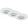 Briloner Luminaire encastrable LED Attach Dim, IP44, Set de 3, blanc