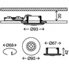 Briloner Spot encastrable LED Attach One, blanc, IP65