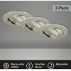 Briloner Spot encastré LED rotatif en set de 3 nickel mat
