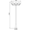 Albert Leuchten Lampadaire d'extérieur moderne 181, noir, à 3 lampes