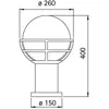 Albert Leuchten Luminaire pour socle blanc avec verre opale