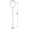 Albert Leuchten Lampadaire KRISTALLKUGEL blanc