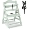 Hauck Chaise Haute Évolutive Alpha+ 2 En 1 Blanc Chiné - Hauck