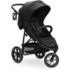 hauck Poussette 3 Roues Rapid 3 Air, Jusqu'à 22 kg, Roues Pneumatiques, Suspensions, Pliable, Compact, Protection UV 50+, Inclinable dès la Naissance, Guidon Réglable, Panier jusqu'à 3 kg, Noir